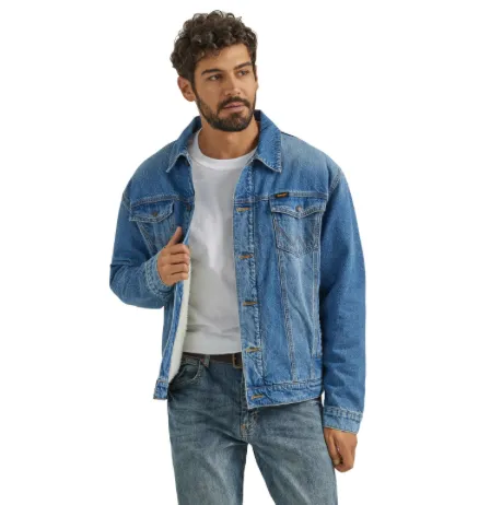 112353363 - Wrangler Retro® Denim Jacket - Sherpa Lined - Denim Blue