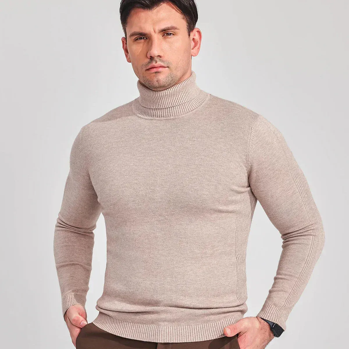 Adriano™ | Classic Muscle Fit Turtleneck Sweater