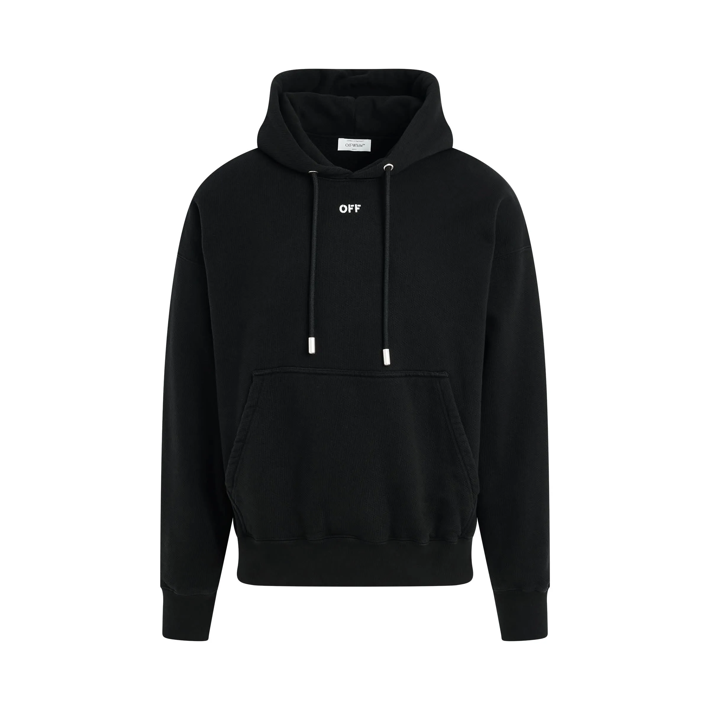 Arrow Embroidered Skate Hoodie in Black/White