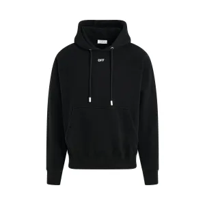 Arrow Embroidered Skate Hoodie in Black/White