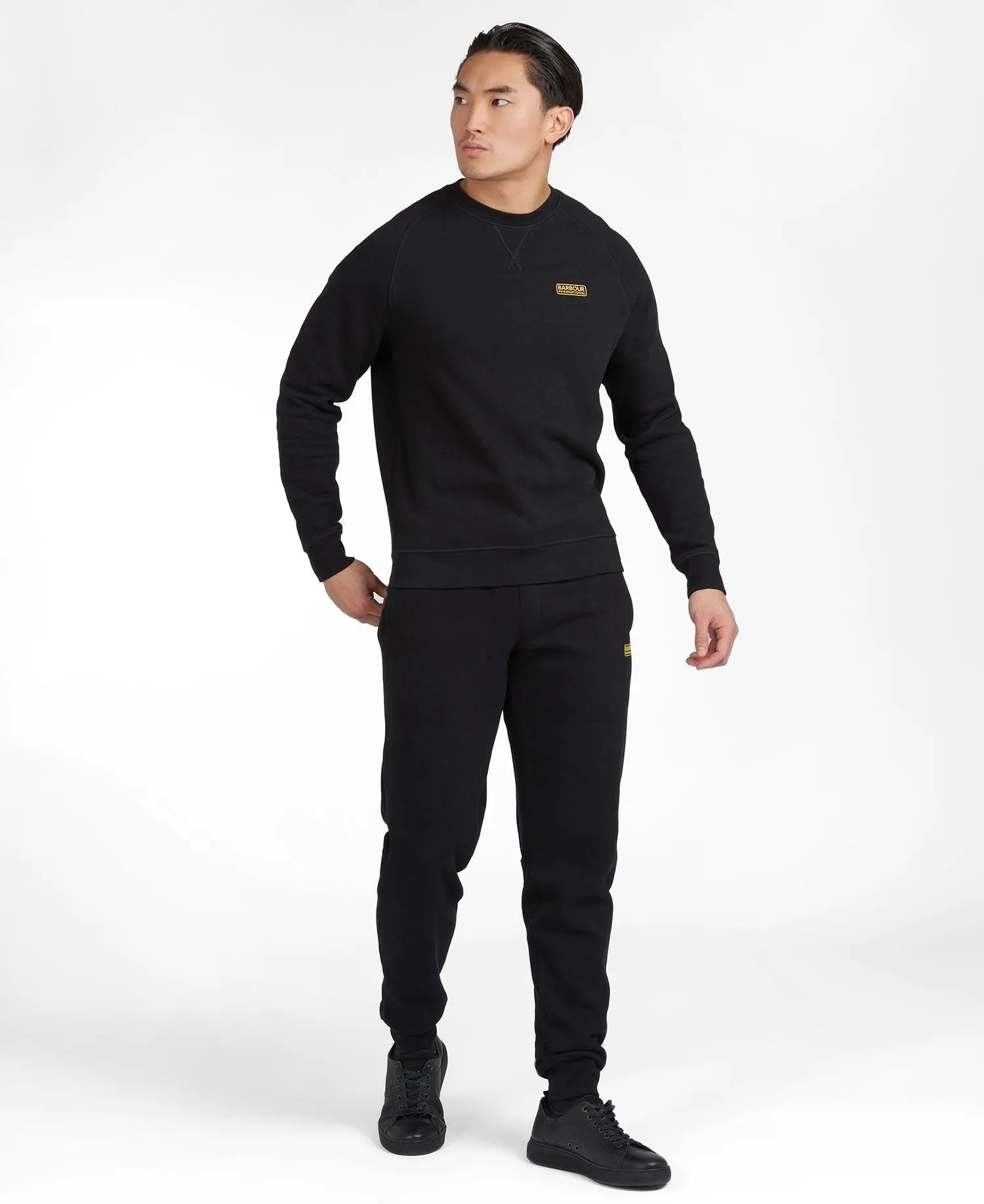 Barbour International Sweatshirt Essential Crew Neck Black