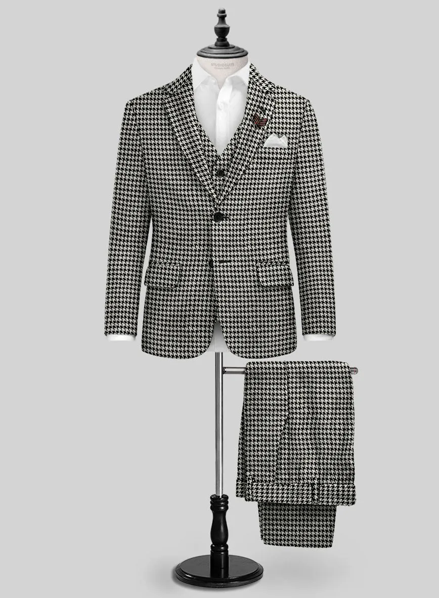 Big Houndstooth BW Tweed Boys Suit