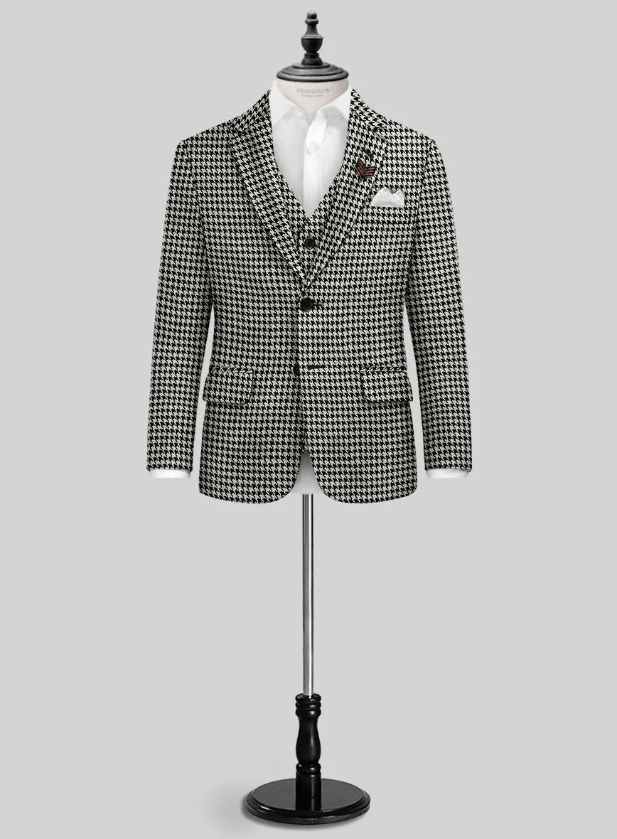 Big Houndstooth BW Tweed Boys Suit