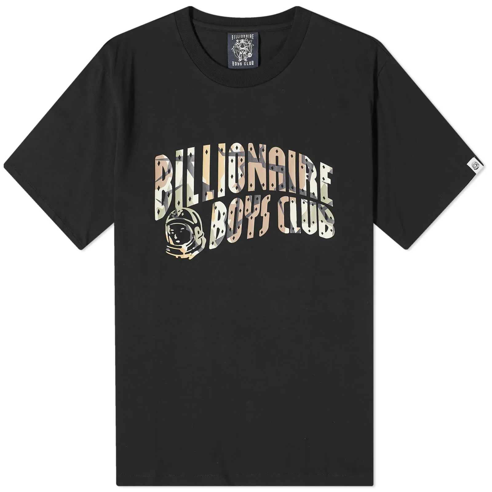 Billionaire Boys Club Camo Arch Logo T-Shirt, Black