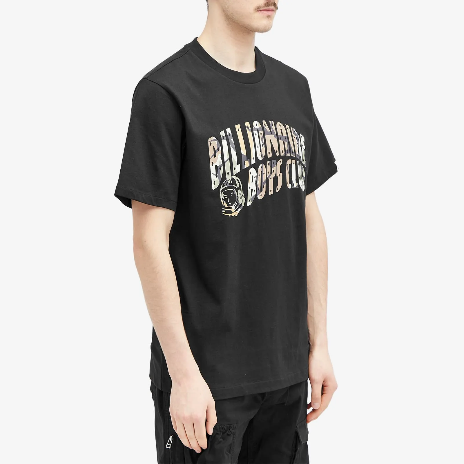 Billionaire Boys Club Camo Arch Logo T-Shirt, Black