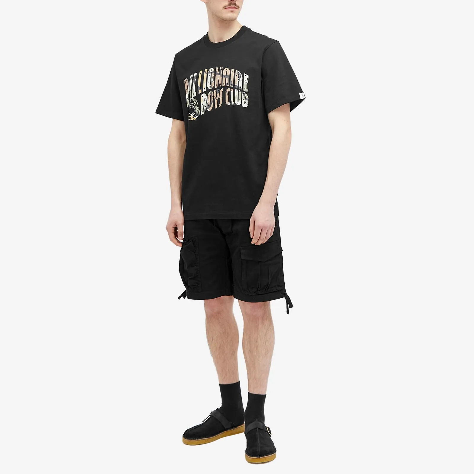 Billionaire Boys Club Camo Arch Logo T-Shirt, Black