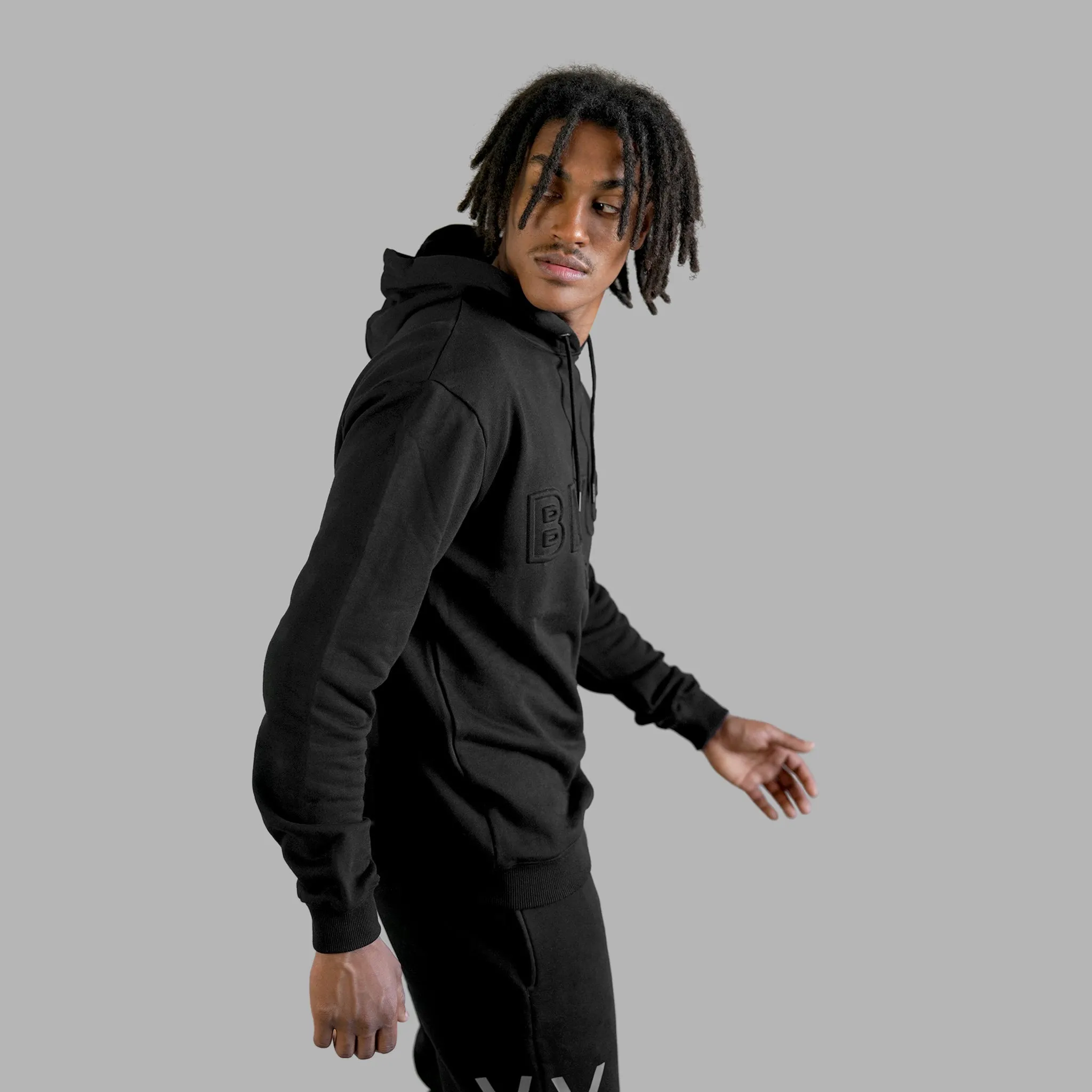 Blvck on Blvck Embossed Hoodie