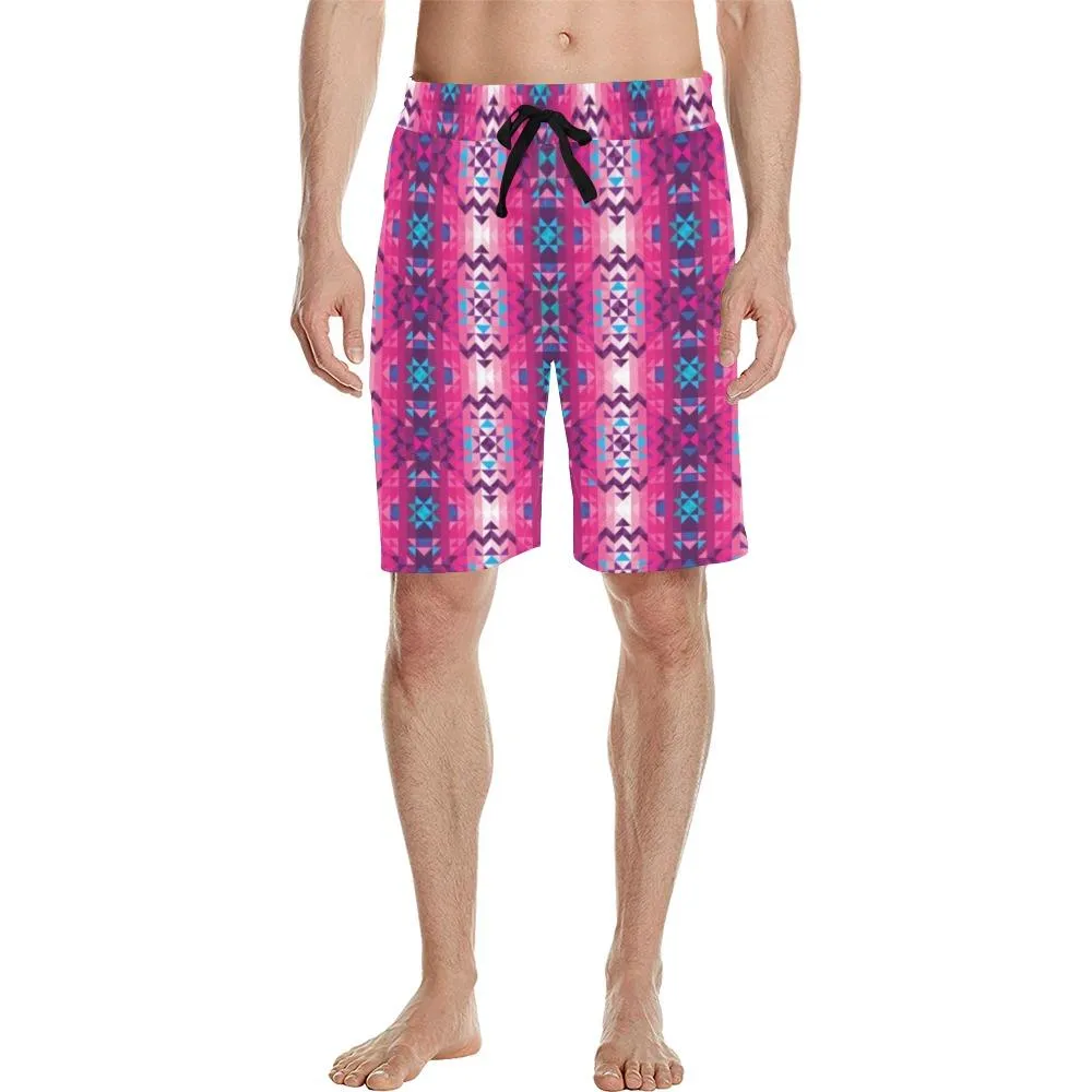 Bright Wave Men's Casual Shorts