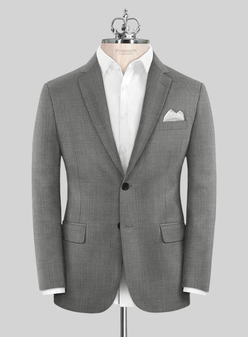 Bristol Light Gray Sharkskin Suit