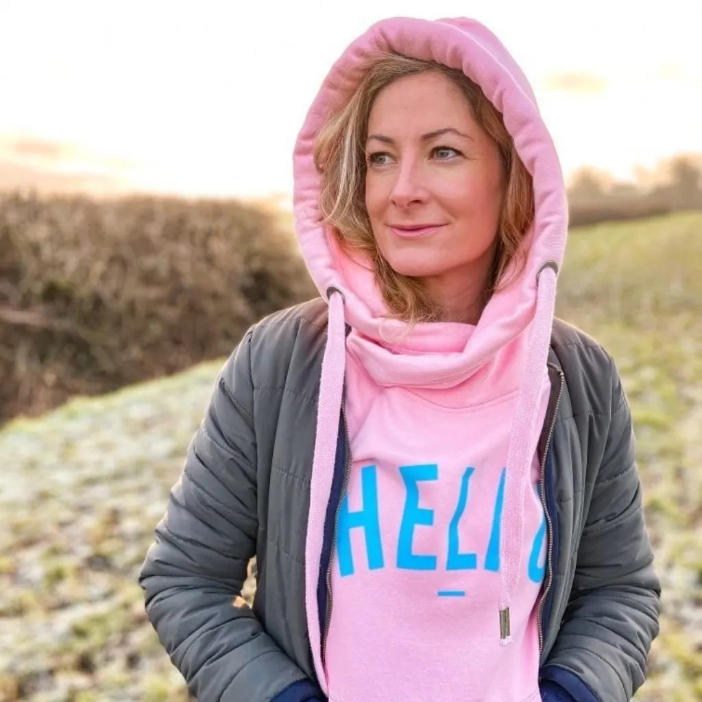 Bubblegum Cowl Neck Hoodie