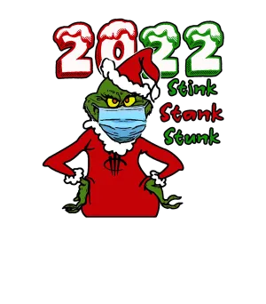 CHRISTMAS UGLY SWEATERS Black T-Shirt (Stink Stank Stunk)