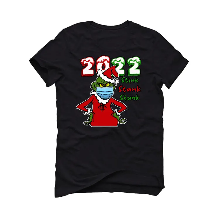 CHRISTMAS UGLY SWEATERS Black T-Shirt (Stink Stank Stunk)