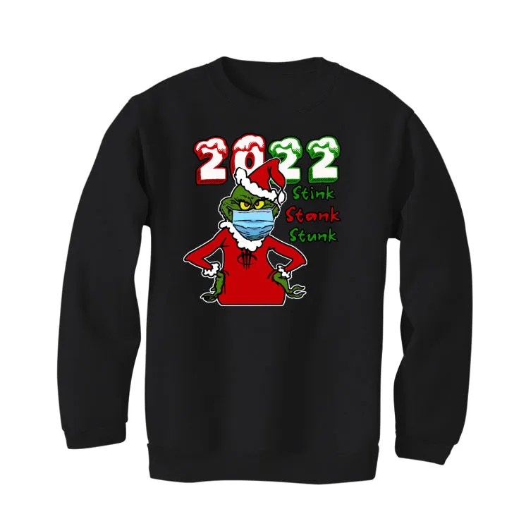 CHRISTMAS UGLY SWEATERS Black T-Shirt (Stink Stank Stunk)