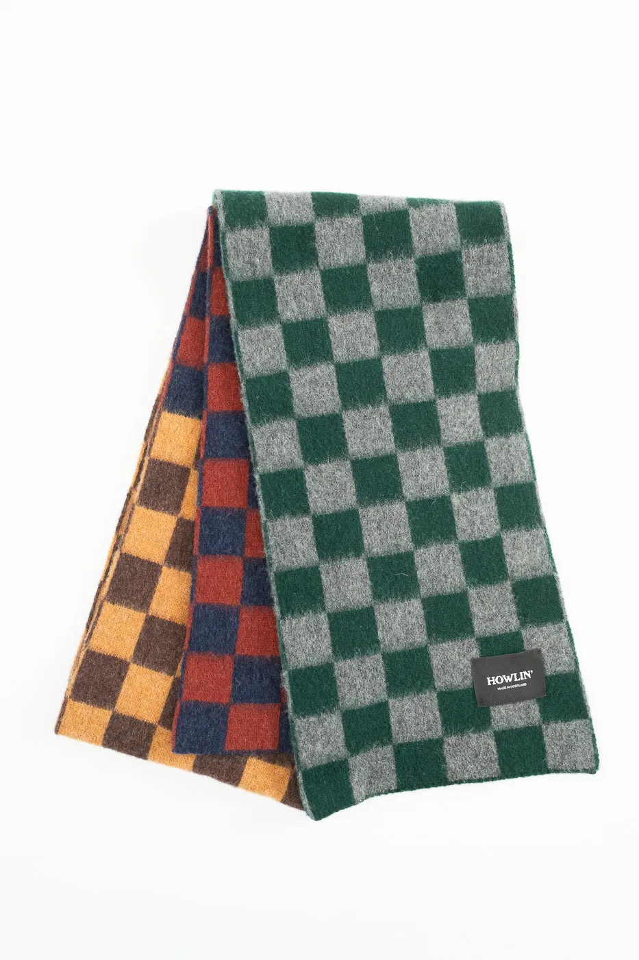 Cosmic Checkerboard Scarf - Navy