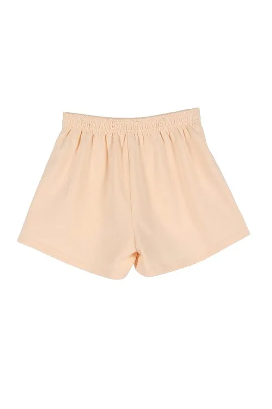 CREAM SWEAT SHORTS