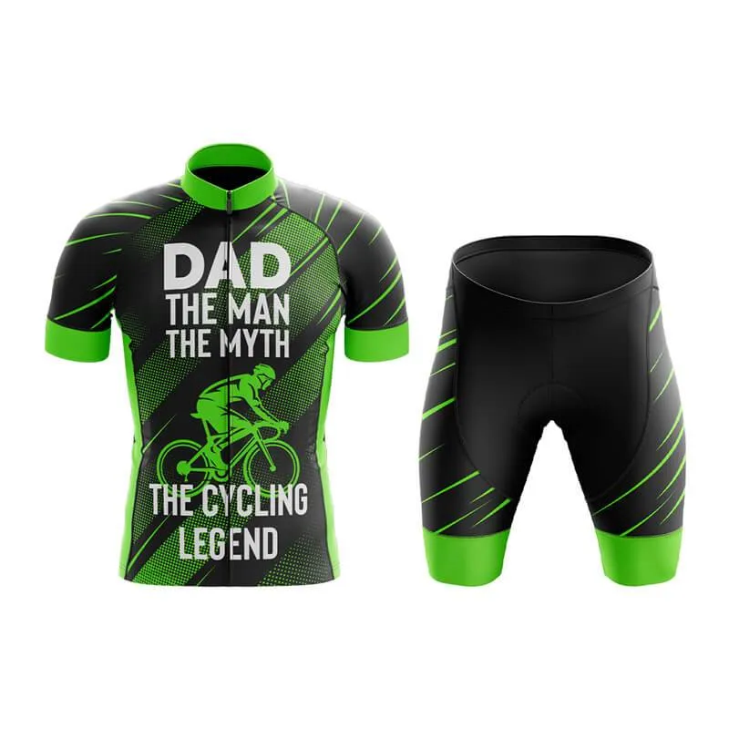 Dad The Cycling Legend (Green) Club Cycling Kit