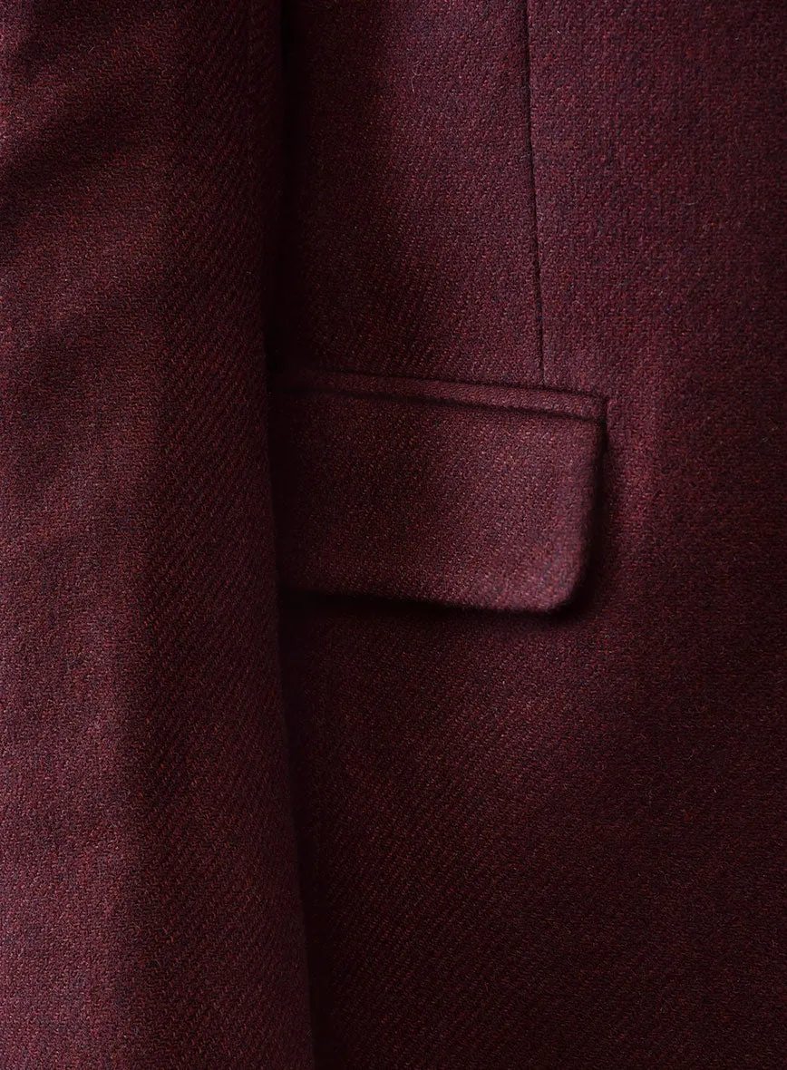 Dark Wine Heavy Tweed Suit