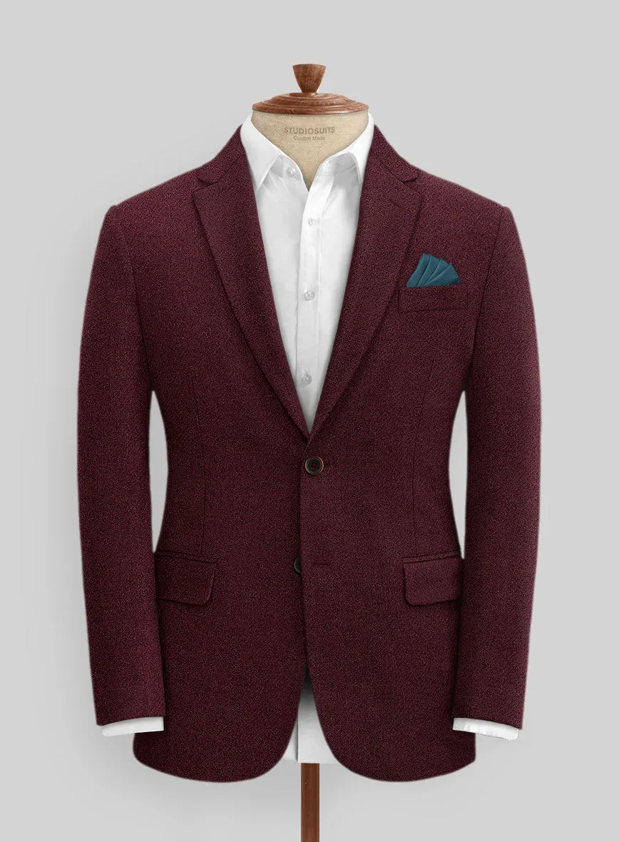 Dark Wine Heavy Tweed Suit