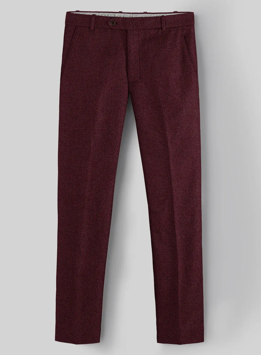 Dark Wine Heavy Tweed Suit