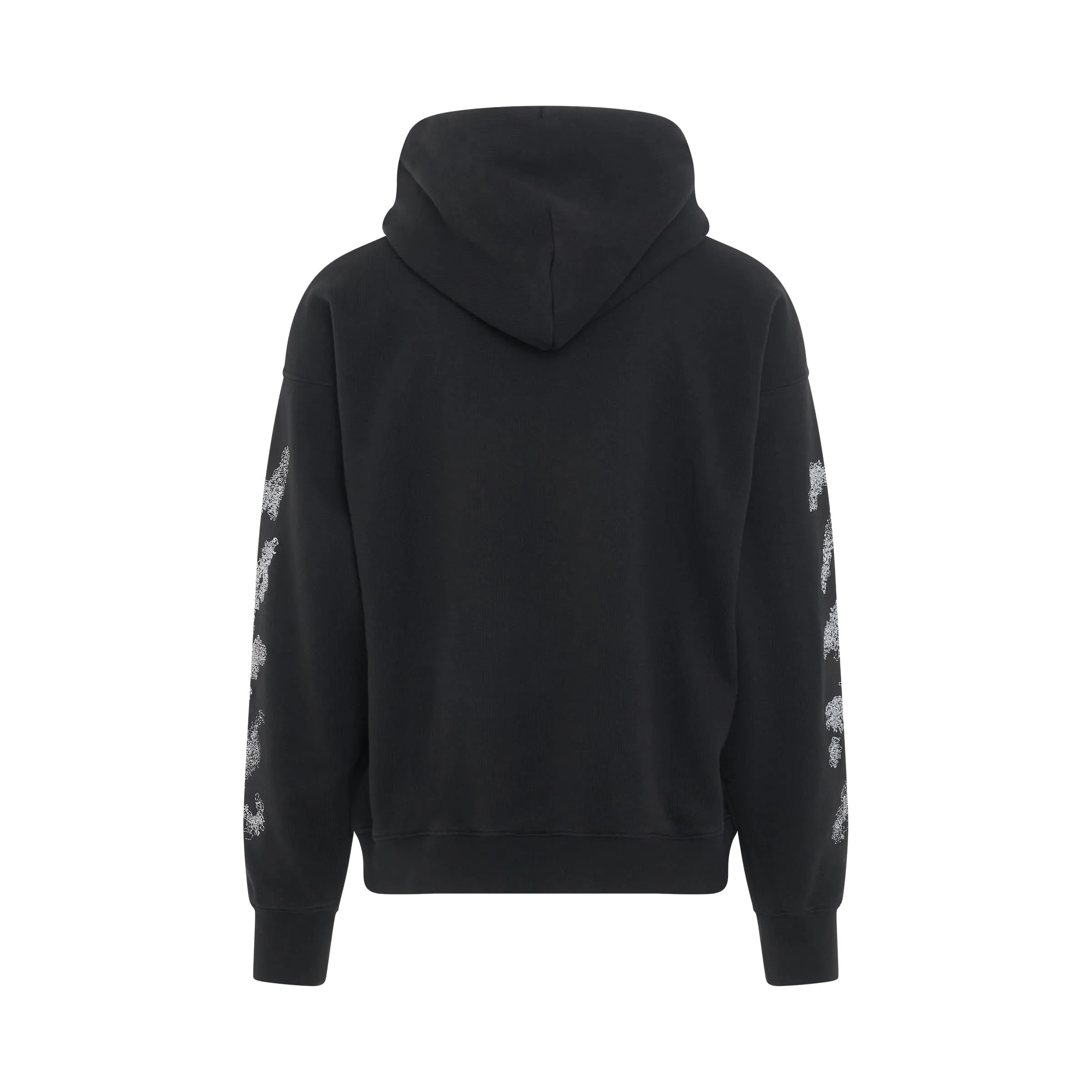 Diagonal Bit Book Skate Fit Hoodie in Black