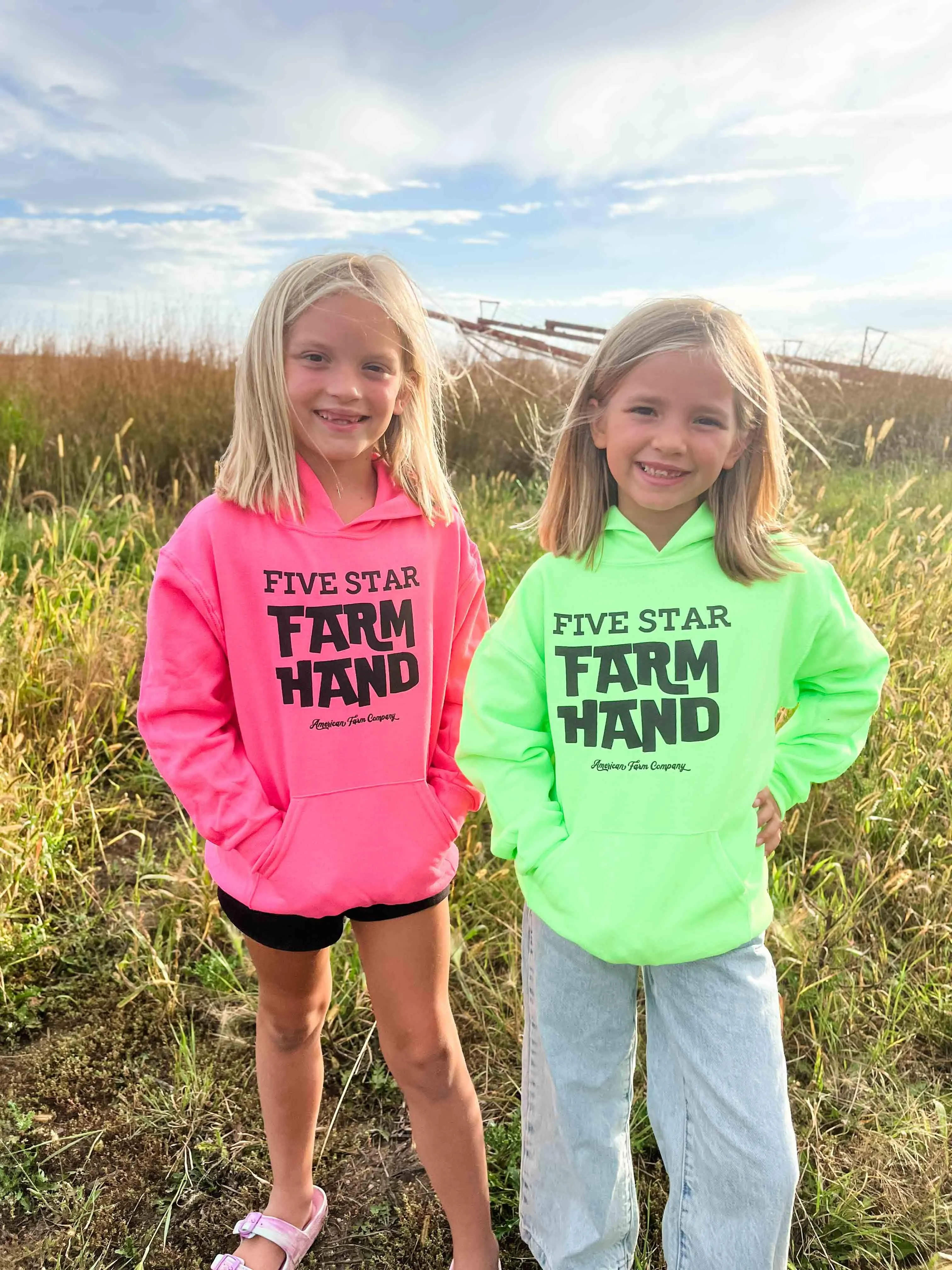 Five Star Farm Hand Neon Youth Hoodies