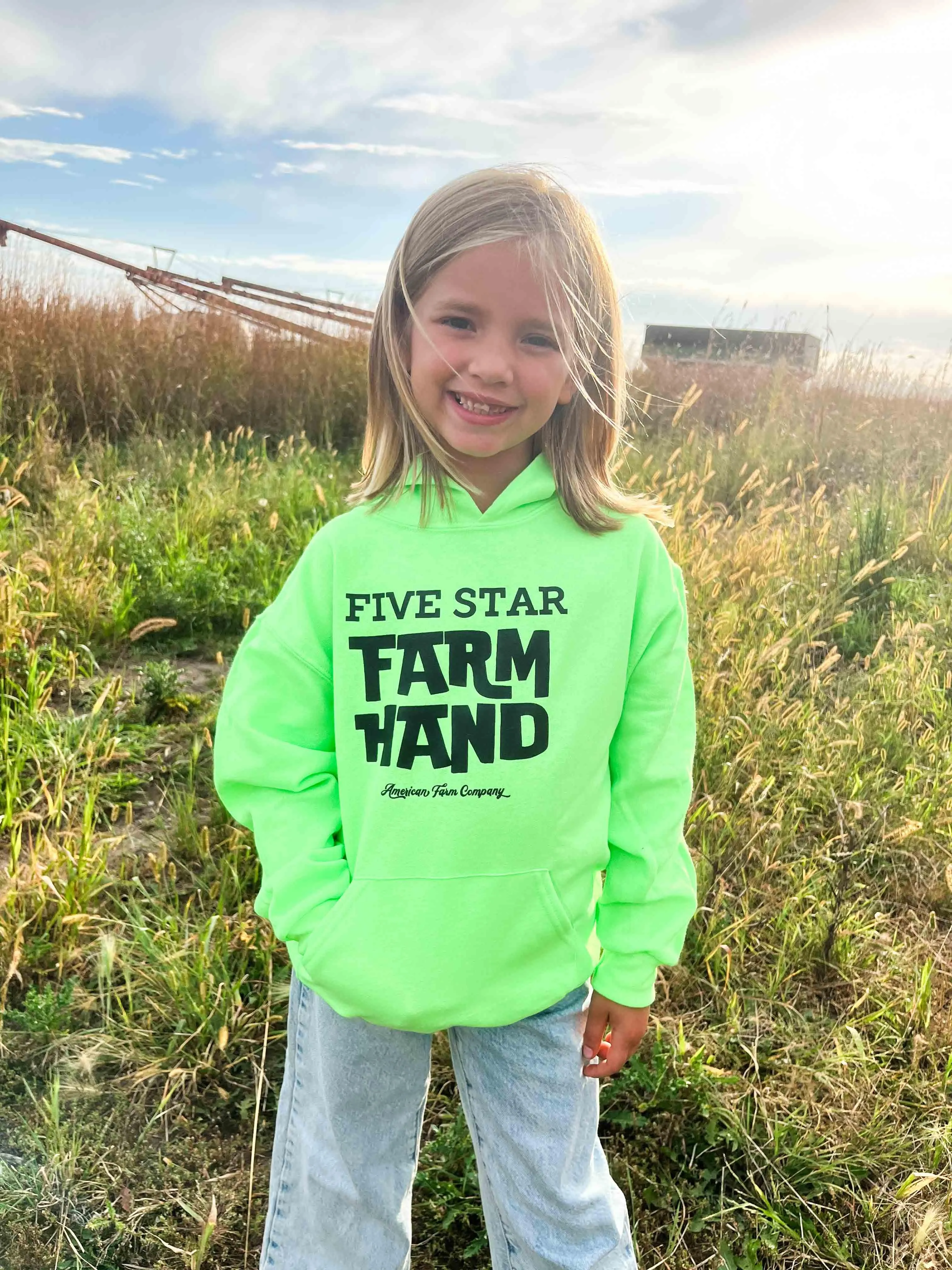 Five Star Farm Hand Neon Youth Hoodies