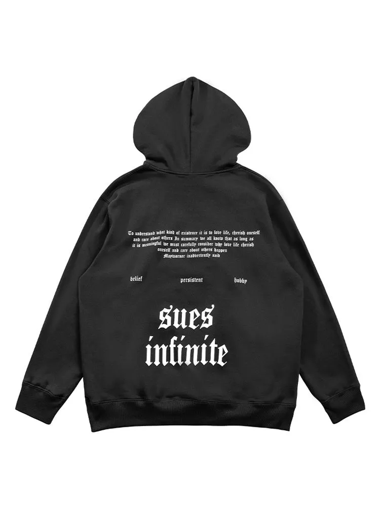 Foam Letter Print Hoodie