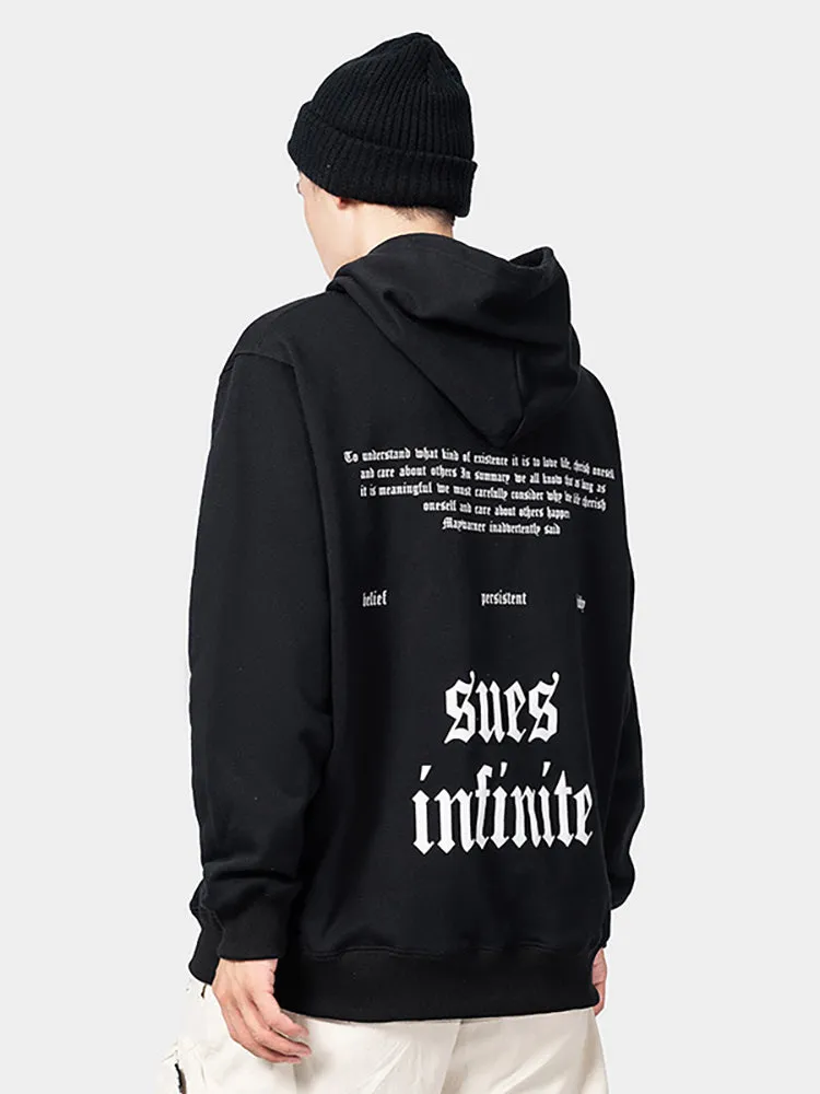 Foam Letter Print Hoodie