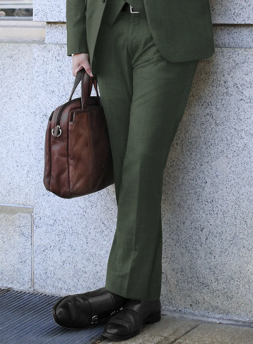 Fresco Green Wool Pants