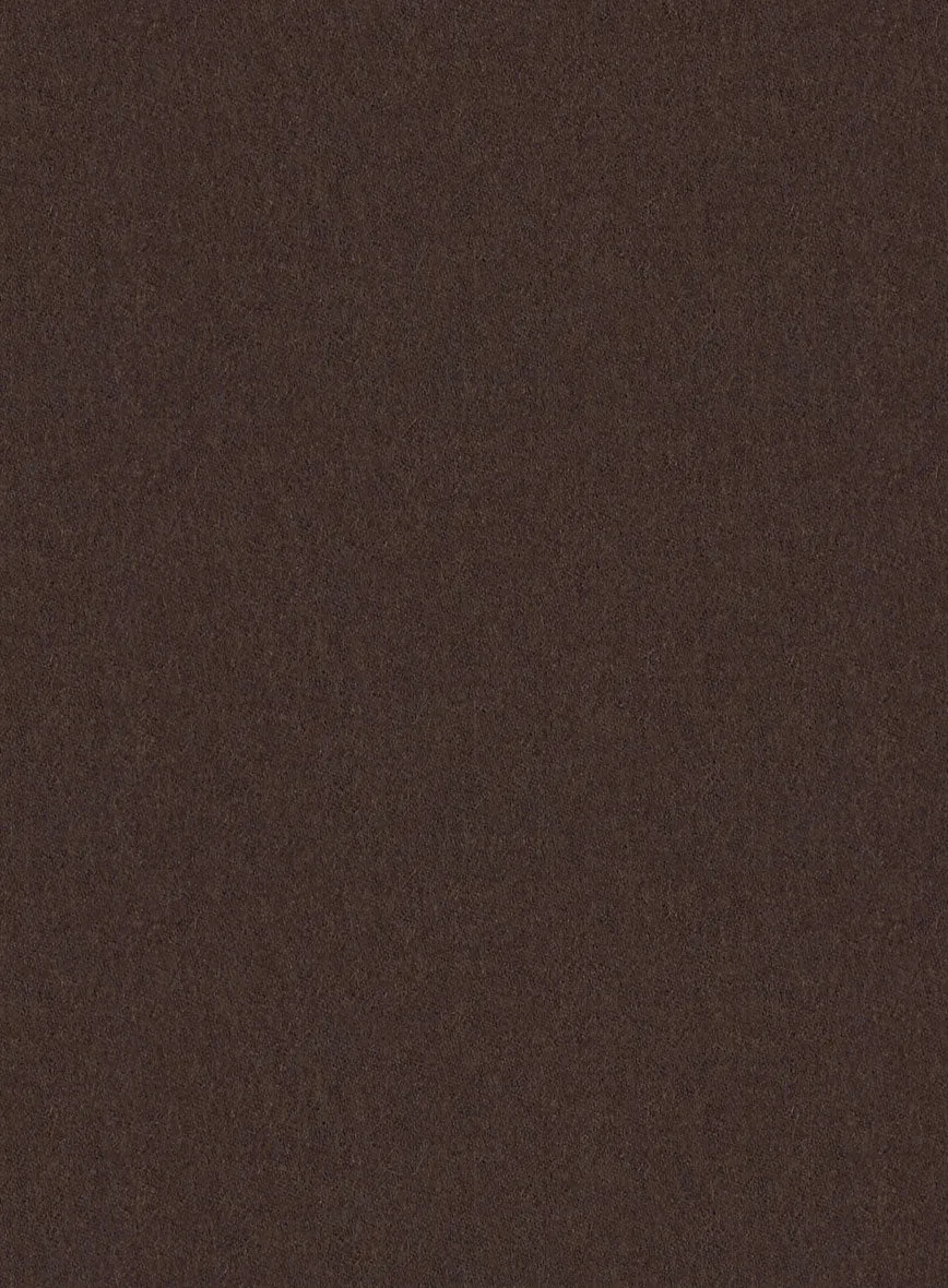 Italian Iucef Cocoa Brown Wool Suit