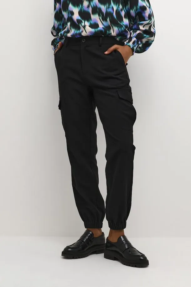 KAFFE Emma Trousers in Black Deep