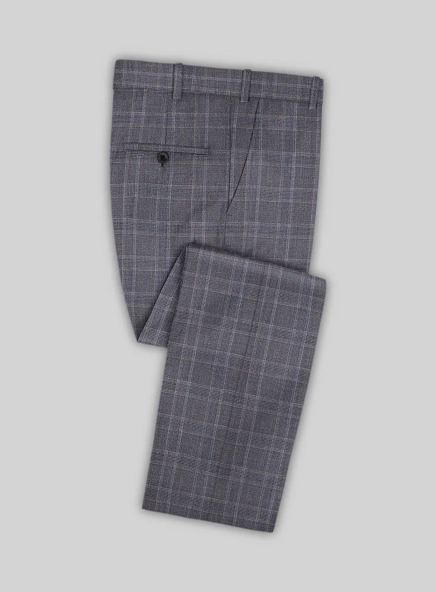 Lanificio Zegna Traveller Valen Blue Checks Wool Pants