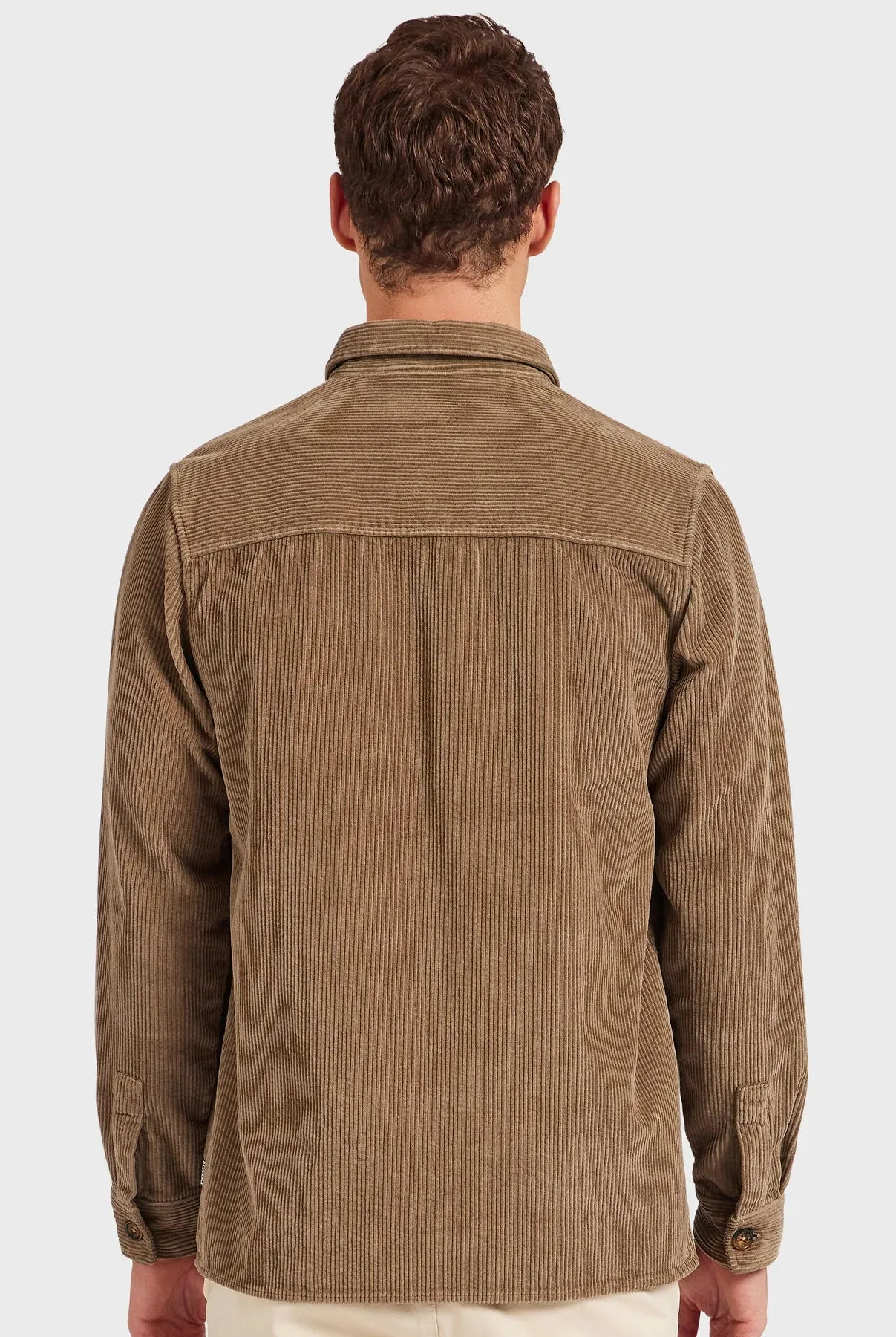 Lebowski Cord Overshirt in Kelp Green