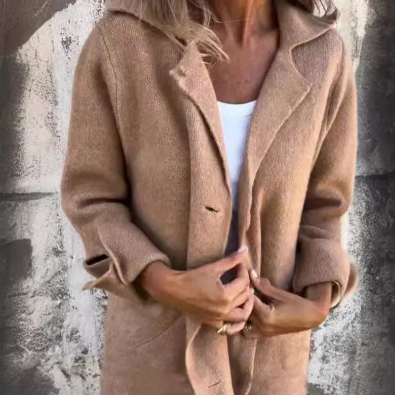 Margaret™ | Stylish Mid-Length Comfortable Jacket in Solid Color