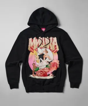 Mishka Graphic Print Embroidered Hoodie - Black