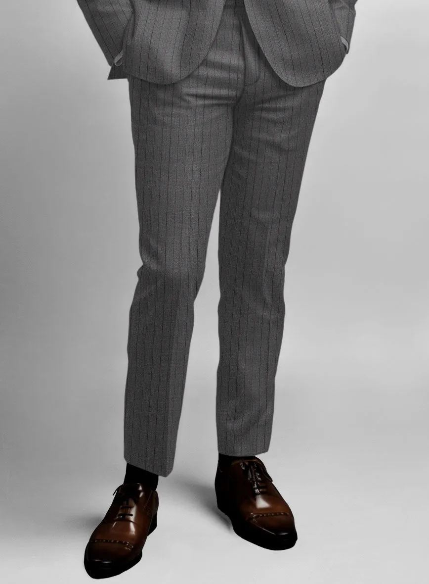 Napolean Calipso Stripe Gray Wool Suit