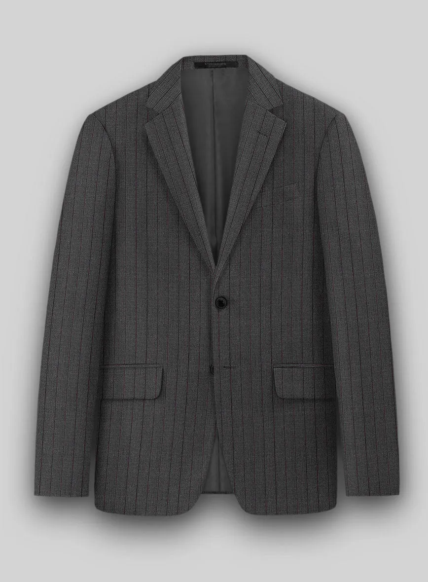 Napolean Calipso Stripe Gray Wool Suit