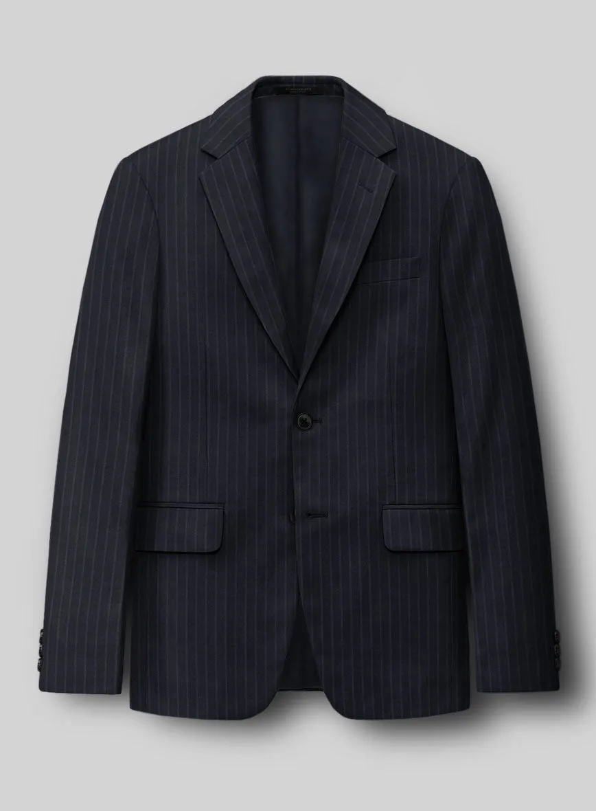 Napolean Windsor Blue Stripe Wool Suit