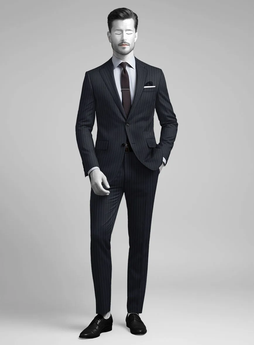 Napolean Windsor Blue Stripe Wool Suit