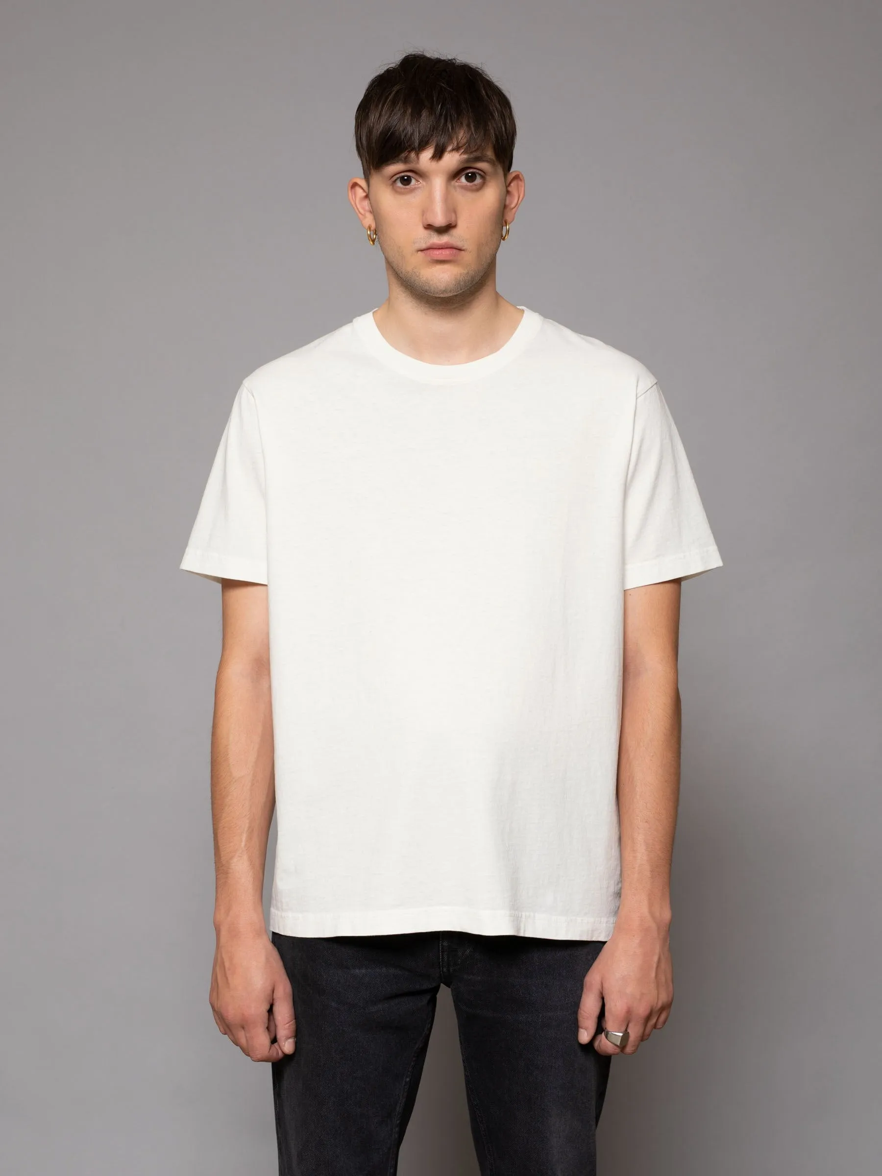 NUDIE JEANS - Uno Everyday Tee Chalk White