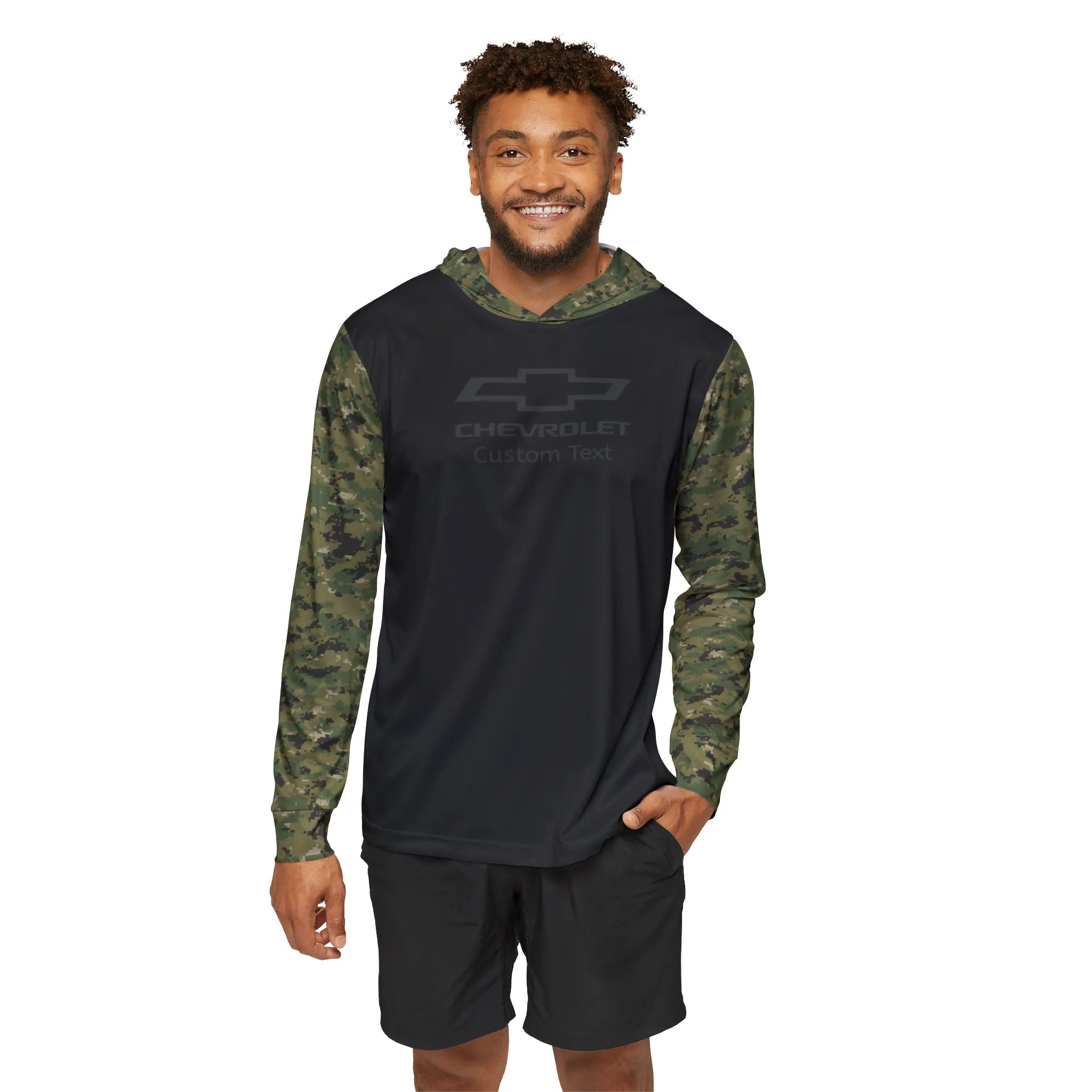 Personalized GM Chevrolet Bowtie Men's Digital Camo Sports Warmup Hoodie