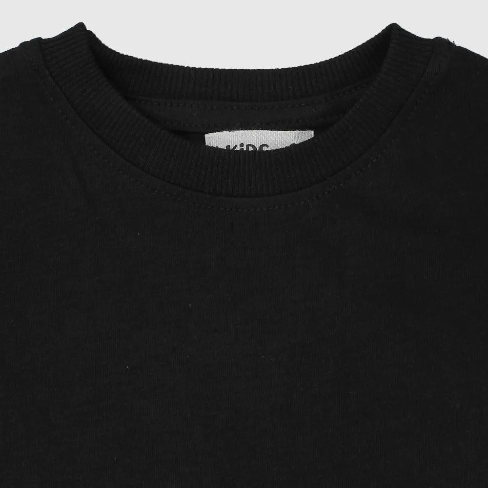 Plain Black Short-Sleeved T-Shirt