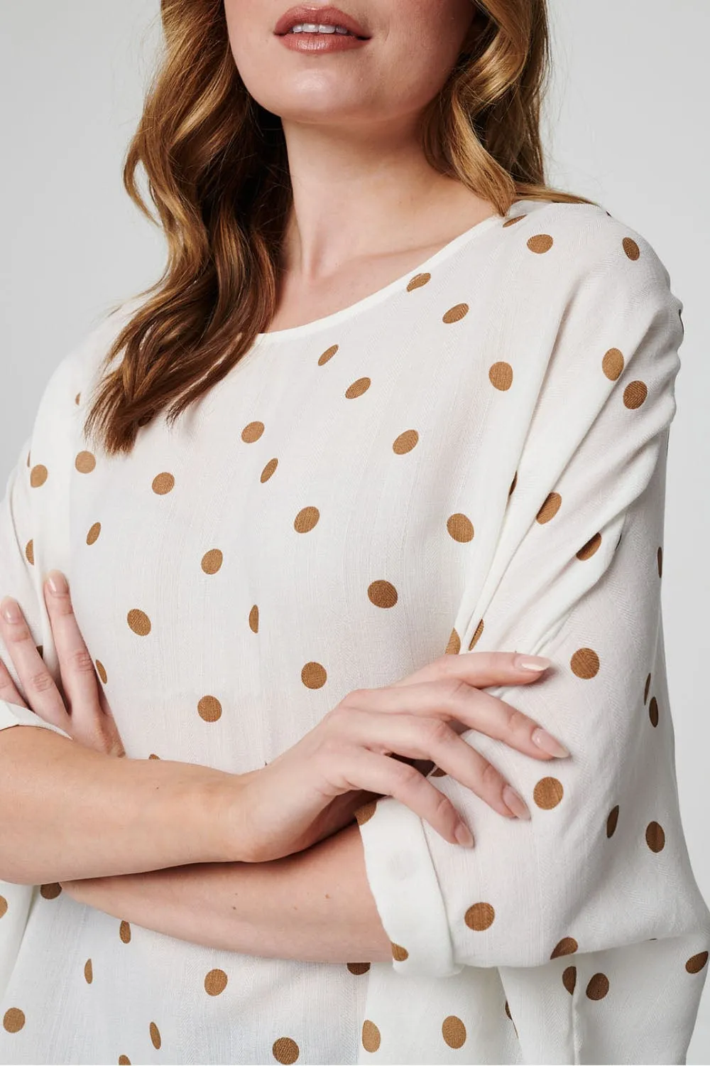 Polka Dot Oversized Blouse