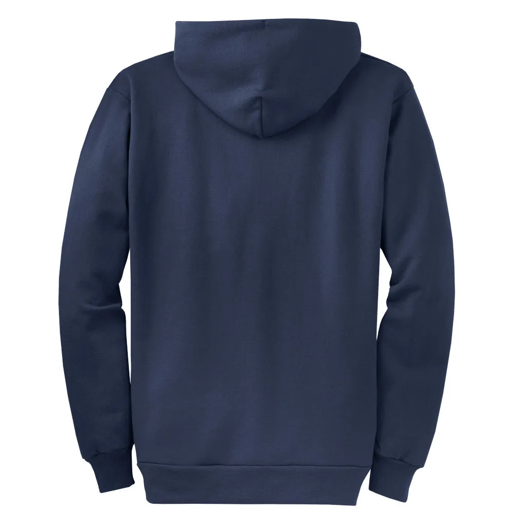 Port & Company® Core Fleece Full-Zip Hooded Sweatshirt - Navy