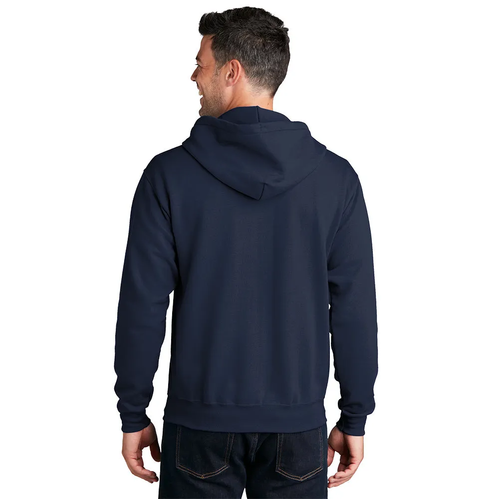 Port & Company® Core Fleece Full-Zip Hooded Sweatshirt - Navy