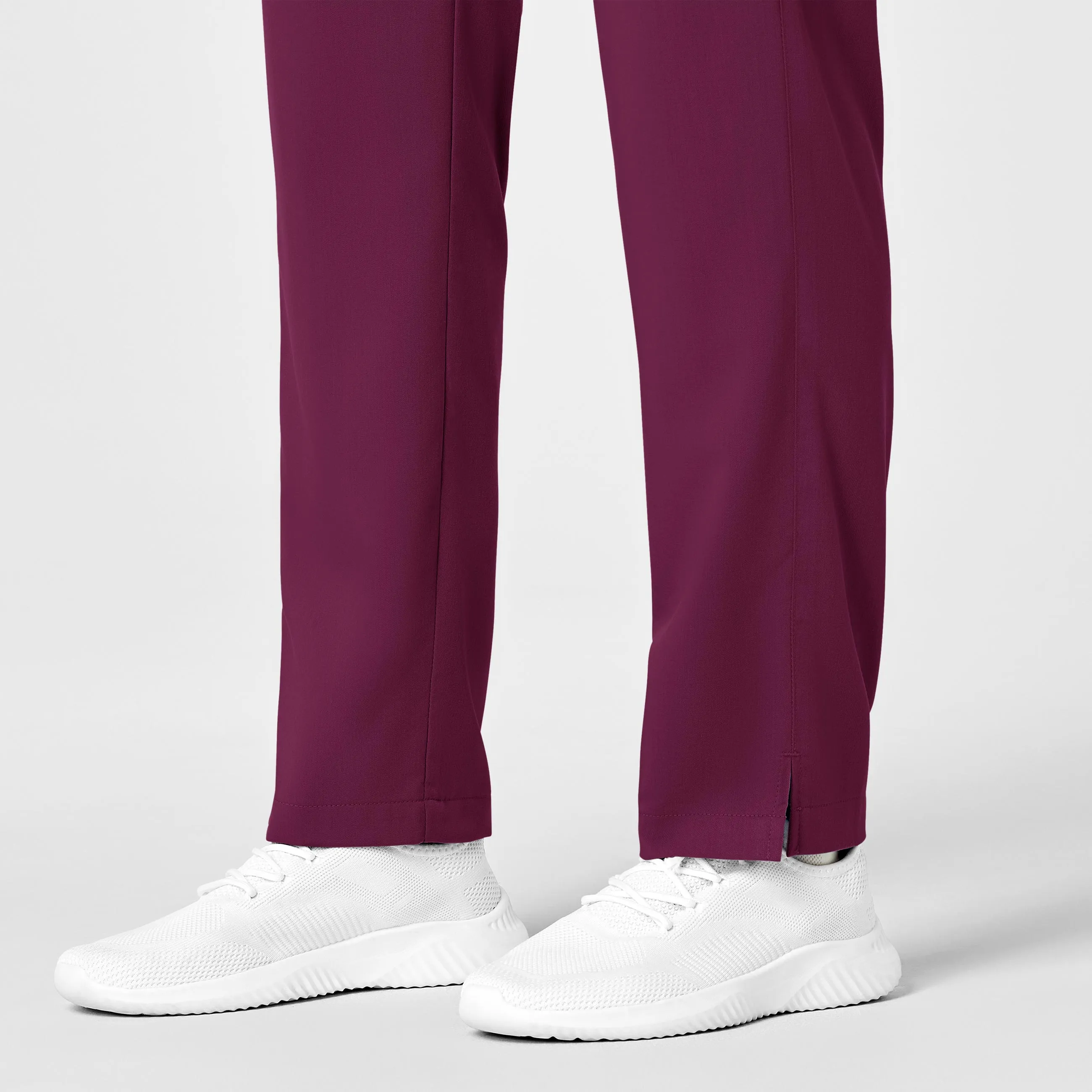 PRO Women's Knit Waist Cargo Scrub Pant - Wine