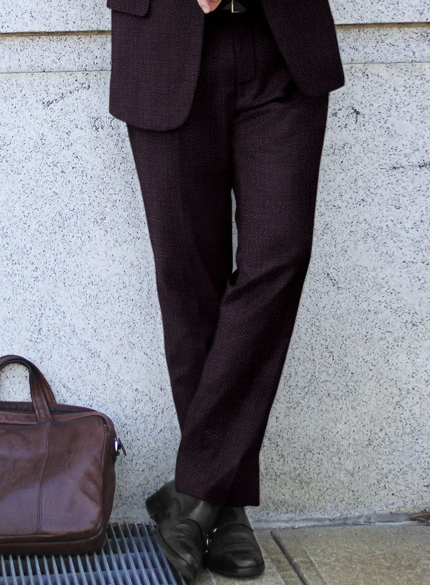 Reda Floura Maroon Wool Pants