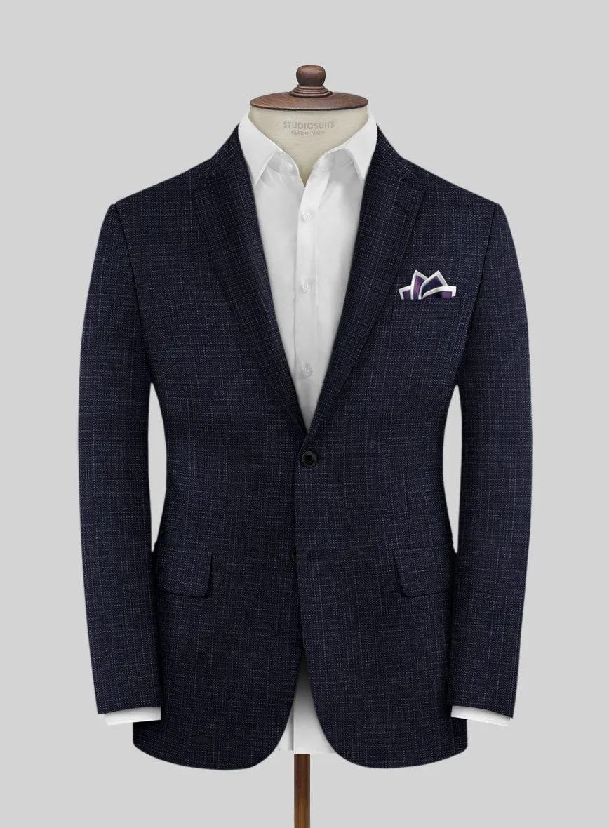 Reda Zeno Blue Checks Wool Suit