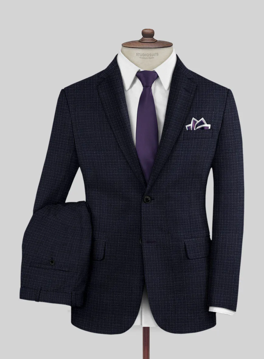 Reda Zeno Blue Checks Wool Suit