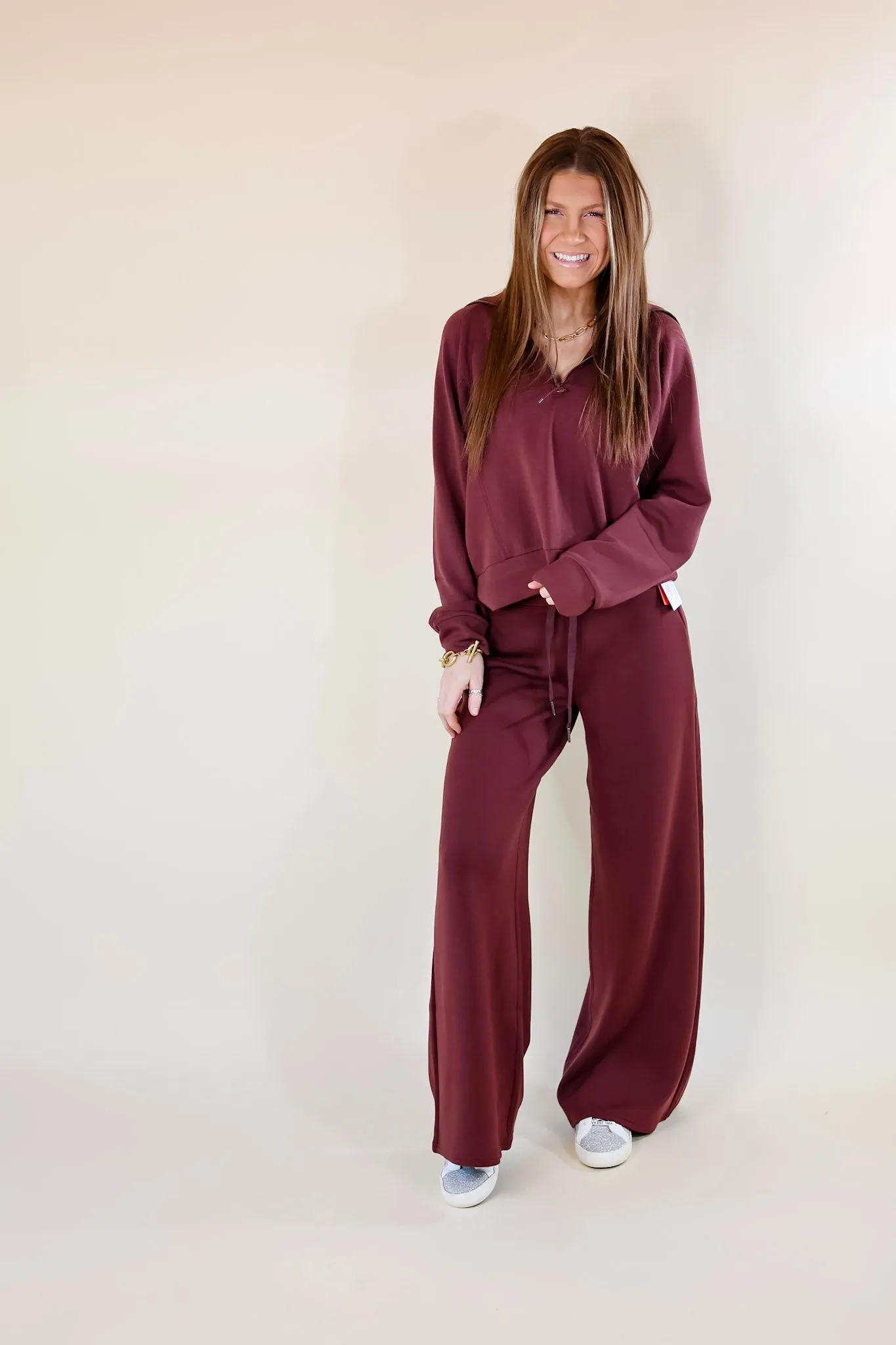 SPANX | AirEssentials Wide Leg in Maroon